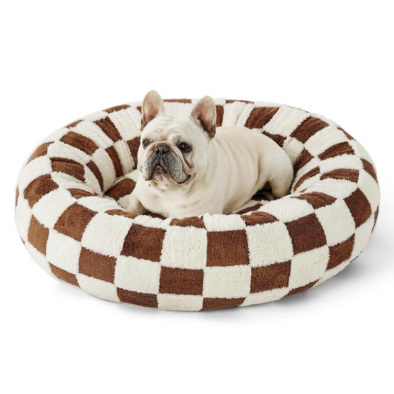 Lesure Donut Dog Bed, Cute Calming Bed for Small/Medium/Large Dogs & Cats, Camas Para Perros, Washable, round Pet Bed, Anti-Slip Bottom, Pet Supplies Bedding