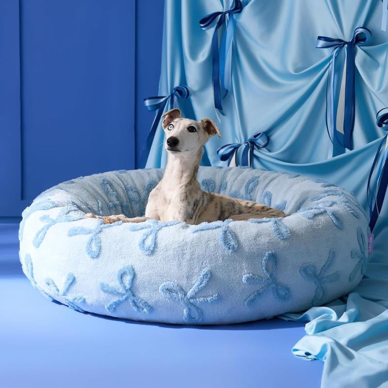 Lesure Donut Dog Bed, Cute Calming Bed for Small/Medium/Large Dogs & Cats, Camas Para Perros, Washable, round Pet Bed, Anti-Slip Bottom, Pet Supplies Bedding