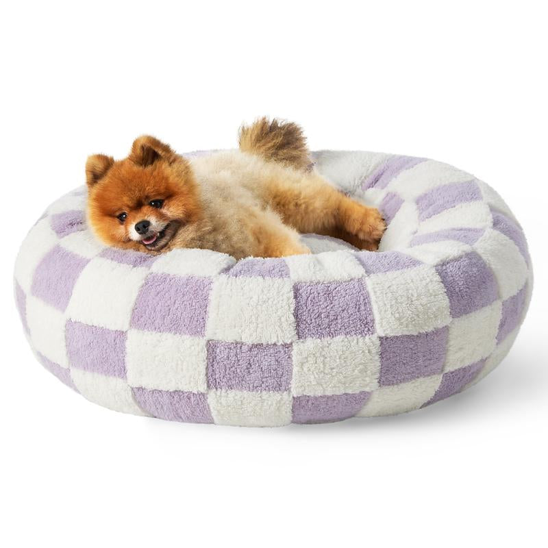 Lesure Donut Dog Bed, Cute Calming Bed for Small/Medium/Large Dogs & Cats, Camas Para Perros, Washable, round Pet Bed, Anti-Slip Bottom, Pet Supplies Bedding