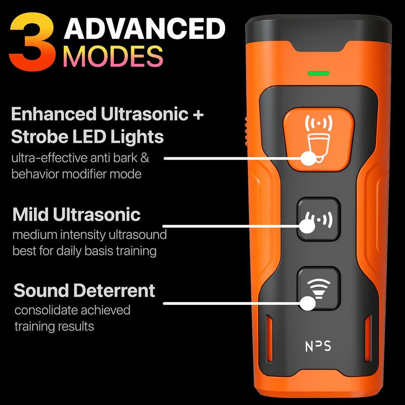 NPS 2025 Release Dog Bark Deterrent Device Stops Bad Behavior - No Need Yell or Swat, Just Point to a Dog, Hit the Button - Long-Range Ultrasonic